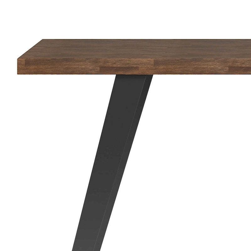 WYNDENHALL Mitchell Bureau plat moderne industriel de 137 cm de large en BOIS D'ACACIA MASSIF
