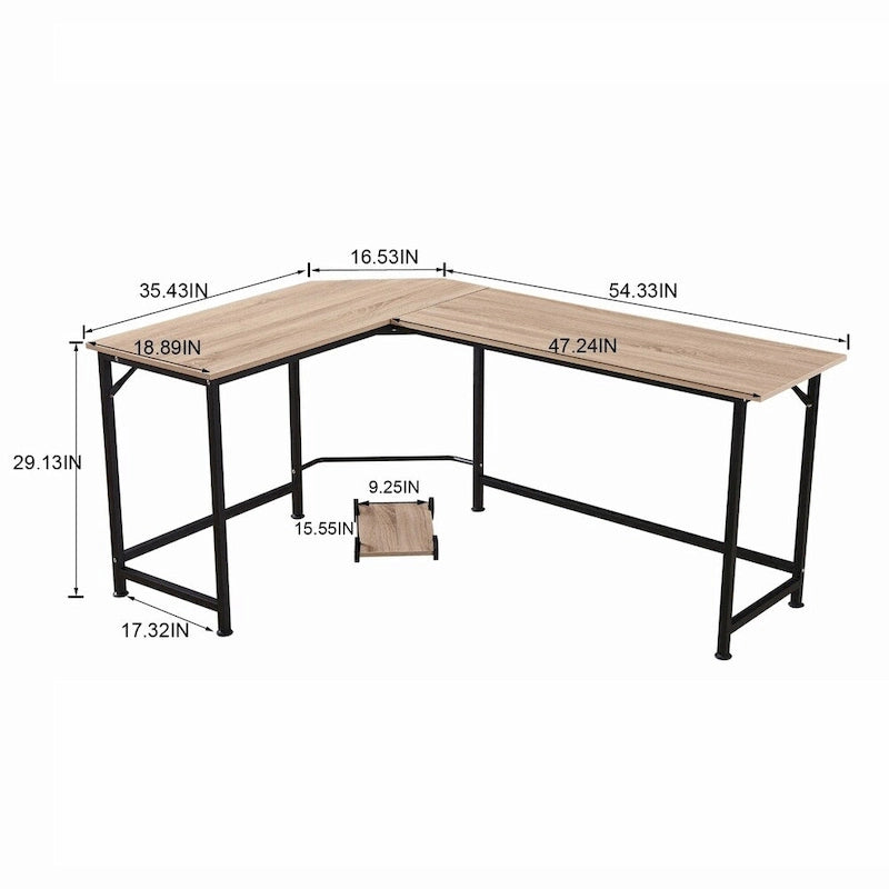 Bureau de jeu d'angle en L MCombo, MDF 7121