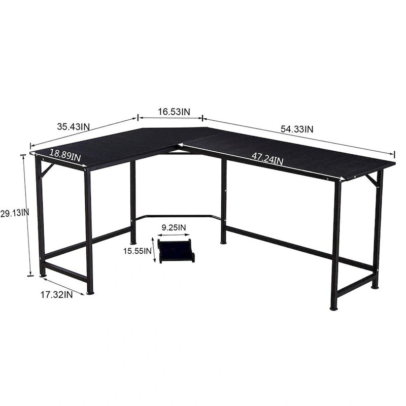 Bureau de jeu d'angle en L MCombo, MDF 7121