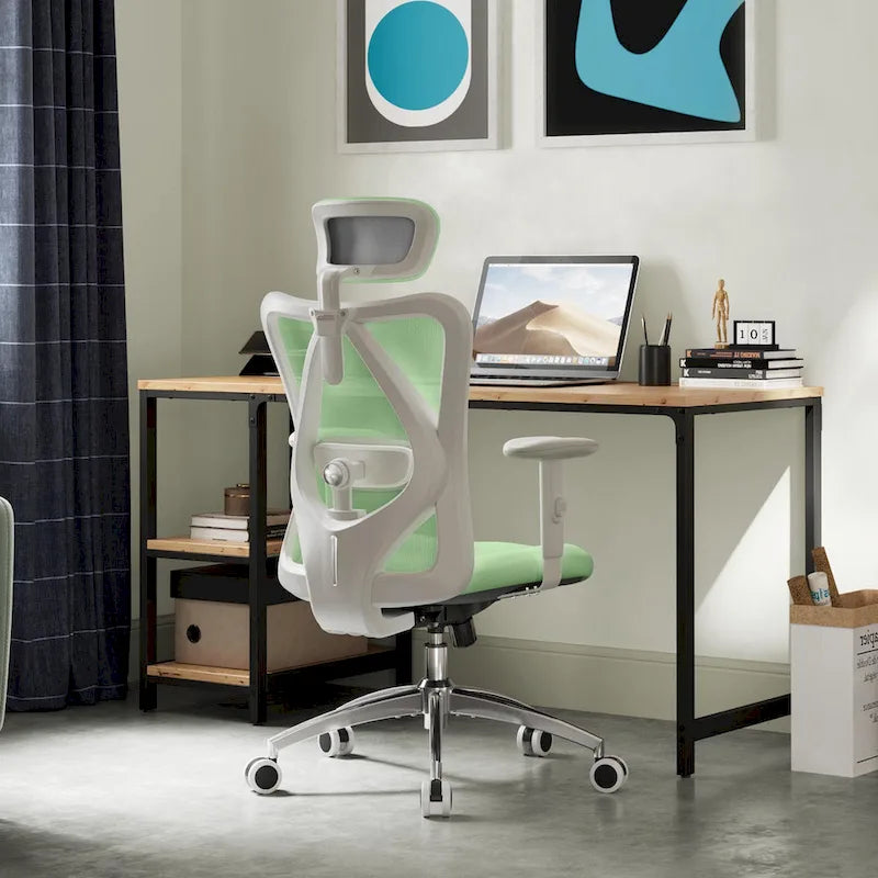 Chaise de bureau ergonomique SIHOO avec soutien lombaire réglable, Chaise de bureau dossier haut pour personnes grandes et fortes, Noir - 68*70*130