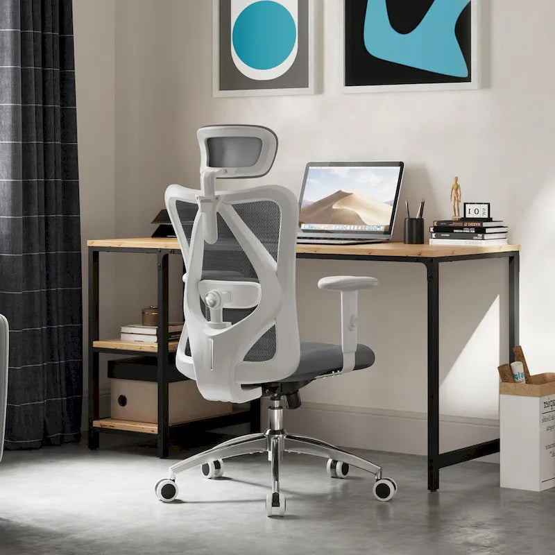 Chaise de bureau ergonomique SIHOO avec soutien lombaire réglable, Chaise de bureau dossier haut pour personnes grandes et fortes, Noir - 68*70*130