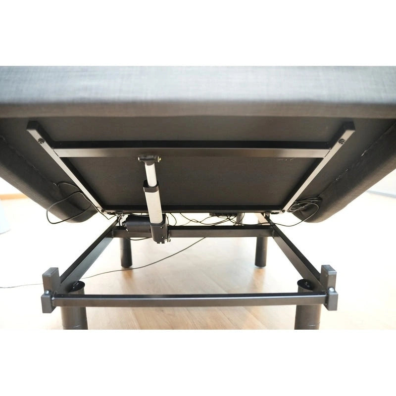 Cadre de lit réglable, lumière sous le lit et port USB