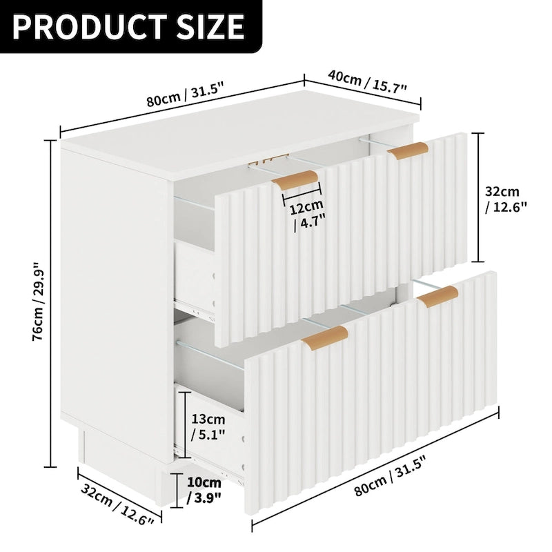 Moasis Meuble de Classement à 2 Tiroirs avec Éclairage LED Meuble de Rangement Latéral pour Bureau à Domicile