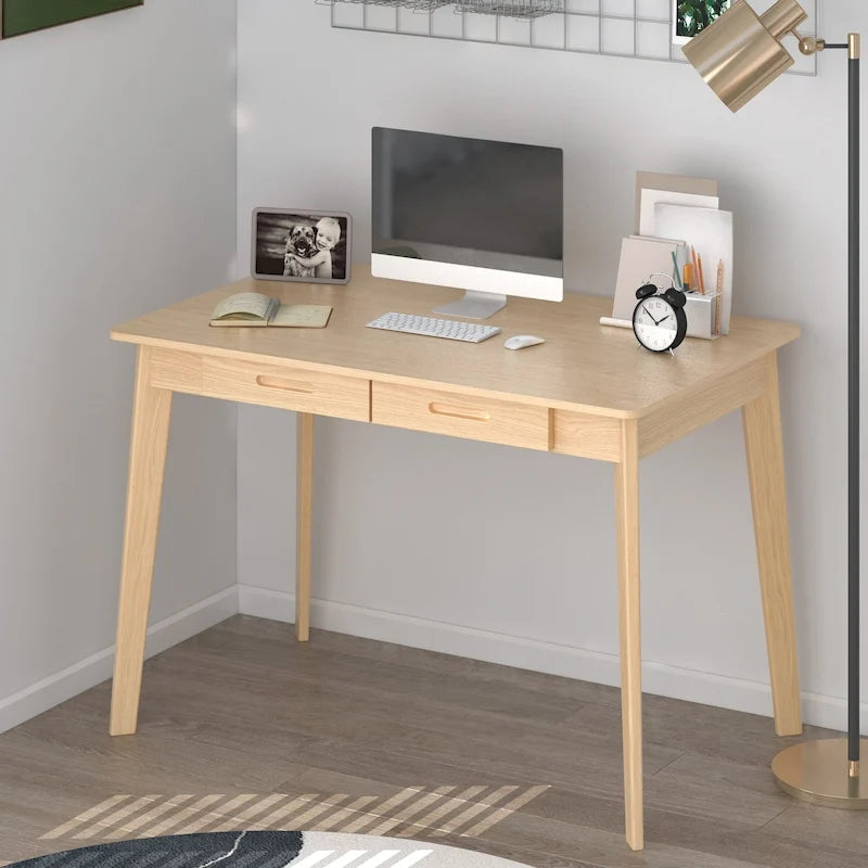 Bureau en bois de 39,4W, bureau d'écriture, bureau d'ordinateur