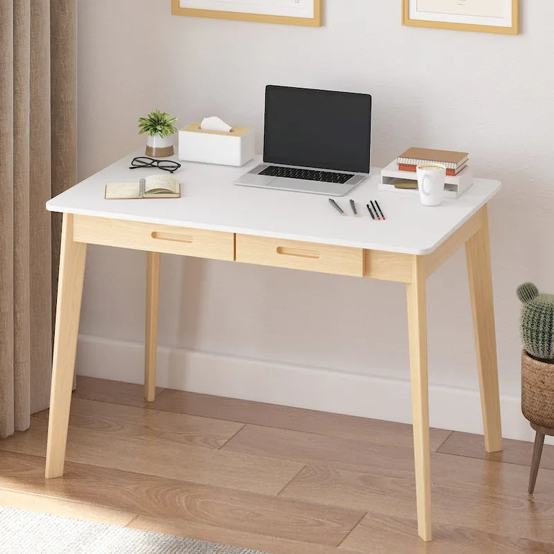 Bureau en bois de 39,4W, bureau d'écriture, bureau d'ordinateur