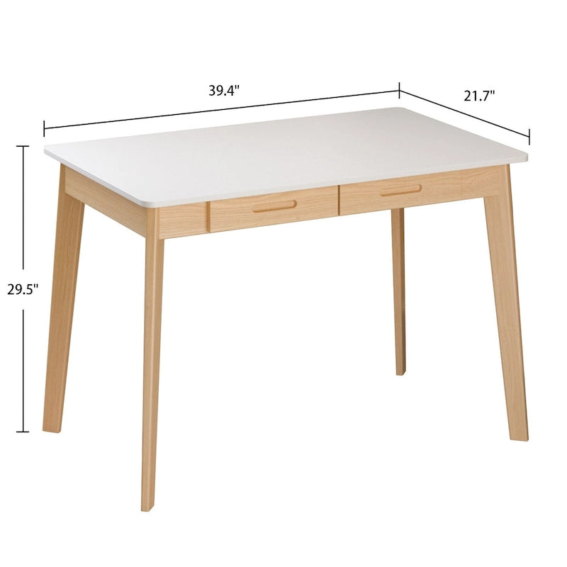 Bureau en bois de 39,4W, bureau d'écriture, bureau d'ordinateur
