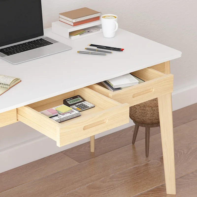 Bureau en bois de 39,4W, bureau d'écriture, bureau d'ordinateur