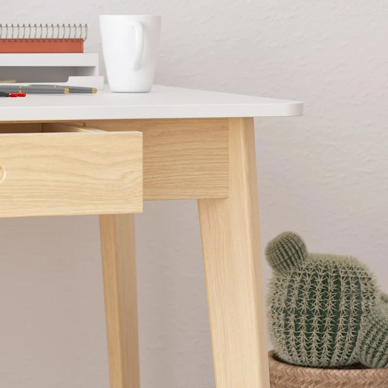 Bureau en bois de 39,4W, bureau d'écriture, bureau d'ordinateur