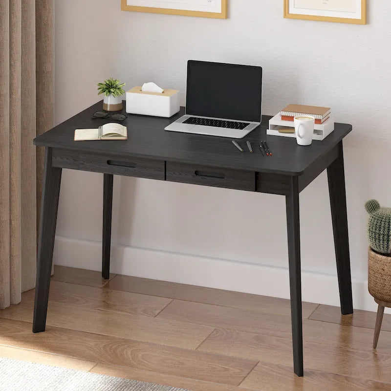 Bureau en bois de 39,4W, bureau d'écriture, bureau d'ordinateur