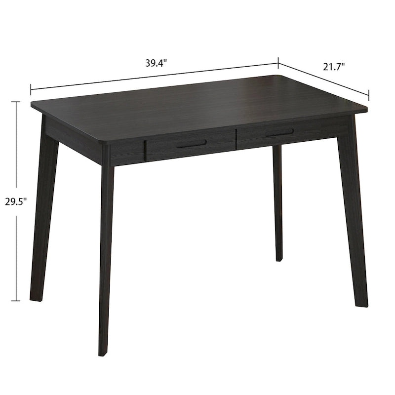 Bureau en bois de 39,4W, bureau d'écriture, bureau d'ordinateur