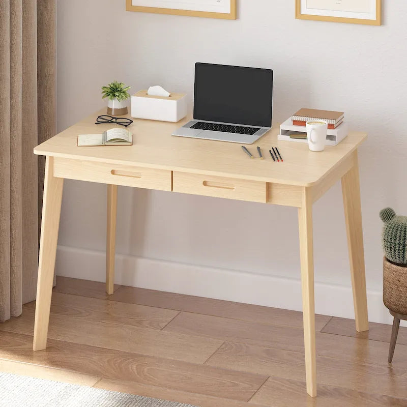 Bureau en bois de 39,4W, bureau d'écriture, bureau d'ordinateur