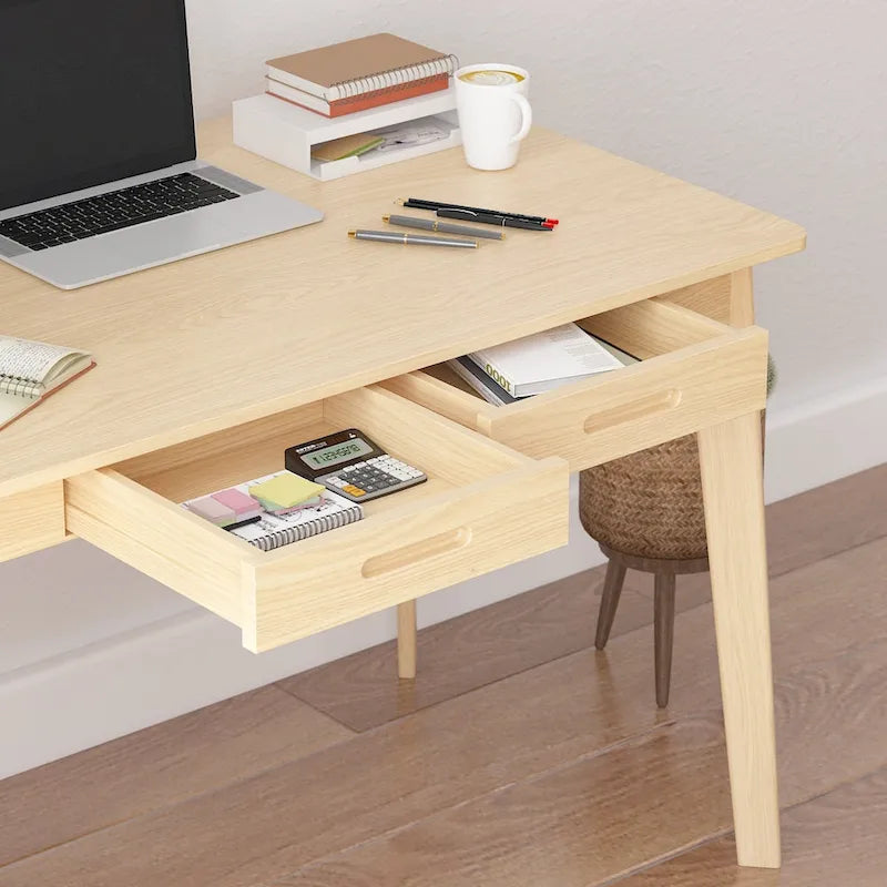 Bureau en bois de 39,4W, bureau d'écriture, bureau d'ordinateur