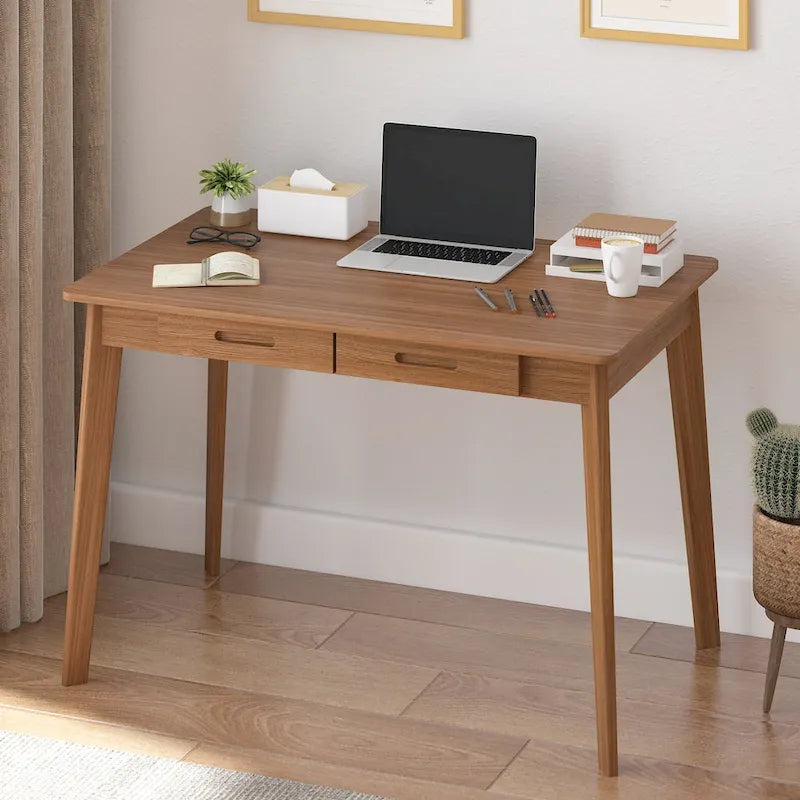 Bureau en bois de 39,4W, bureau d'écriture, bureau d'ordinateur