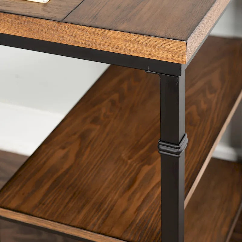 Bureau industriel en métal et bois Linon Harrison