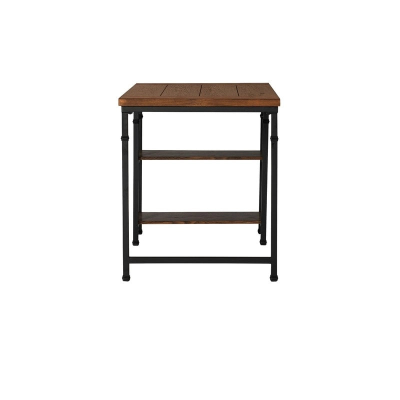 Bureau industriel en métal et bois Linon Harrison