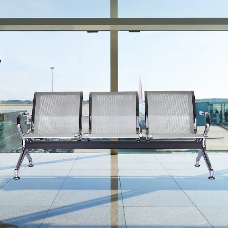 Kinbor Siège d'attente 3 places pour aéroport, banque, salon de coiffure, banc, chaise visiteur