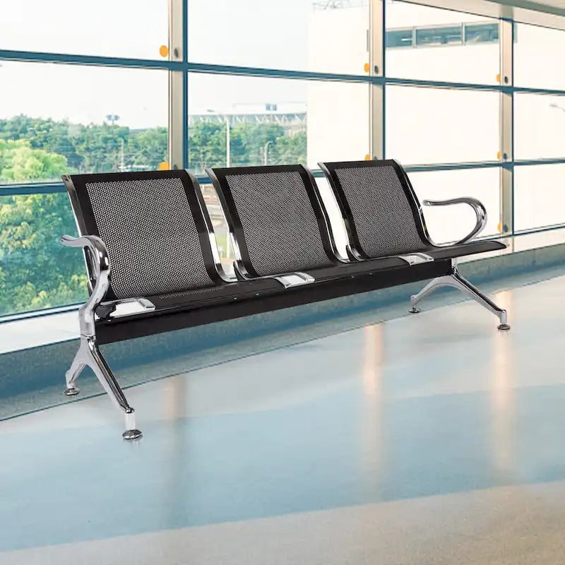 Kinbor Siège d'attente 3 places pour aéroport, banque, salon de coiffure, banc, chaise visiteur