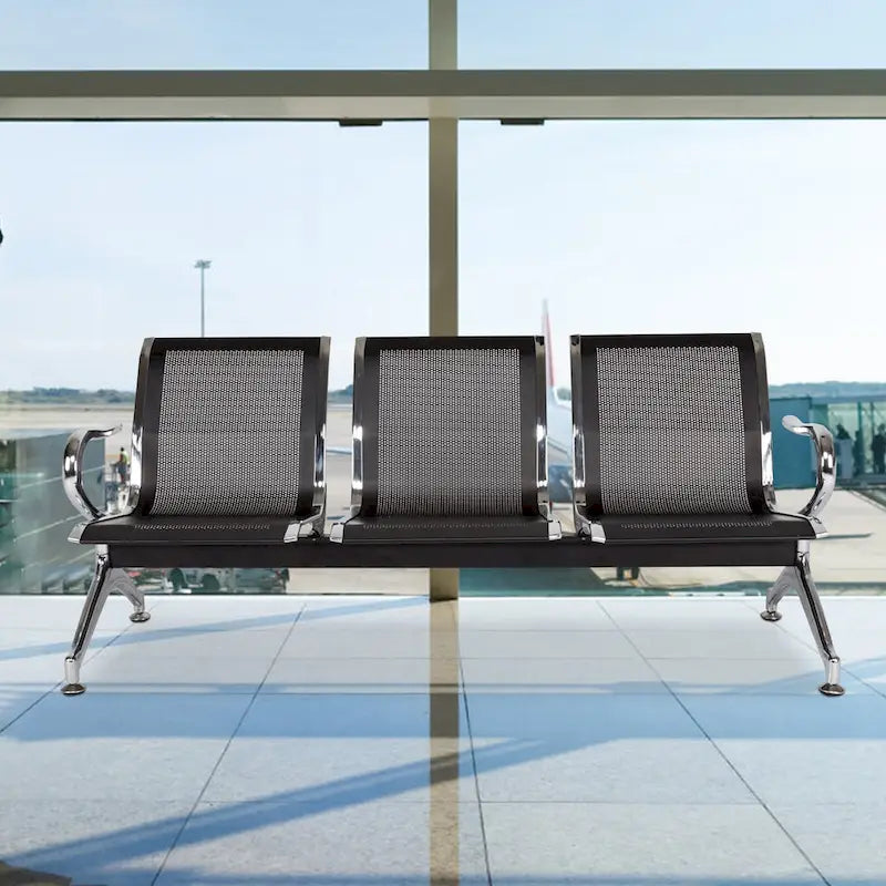 Kinbor Siège d'attente 3 places pour aéroport, banque, salon de coiffure, banc, chaise visiteur