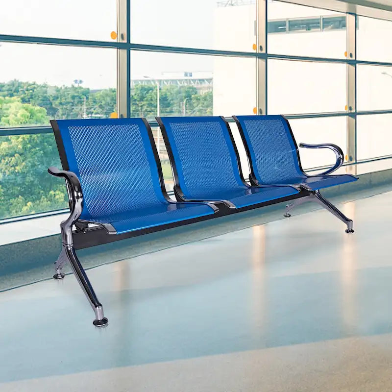 Kinbor Siège d'attente 3 places pour aéroport, banque, salon de coiffure, banc, chaise visiteur