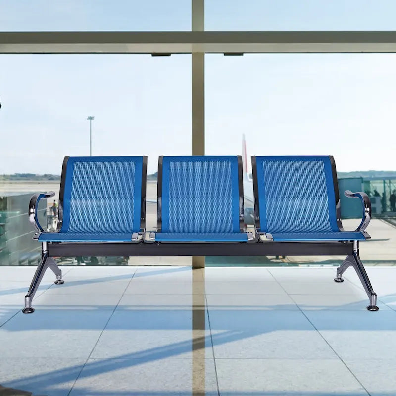 Kinbor Siège d'attente 3 places pour aéroport, banque, salon de coiffure, banc, chaise visiteur