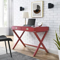Bureau d'ordinateur en bois massif avec tiroirs