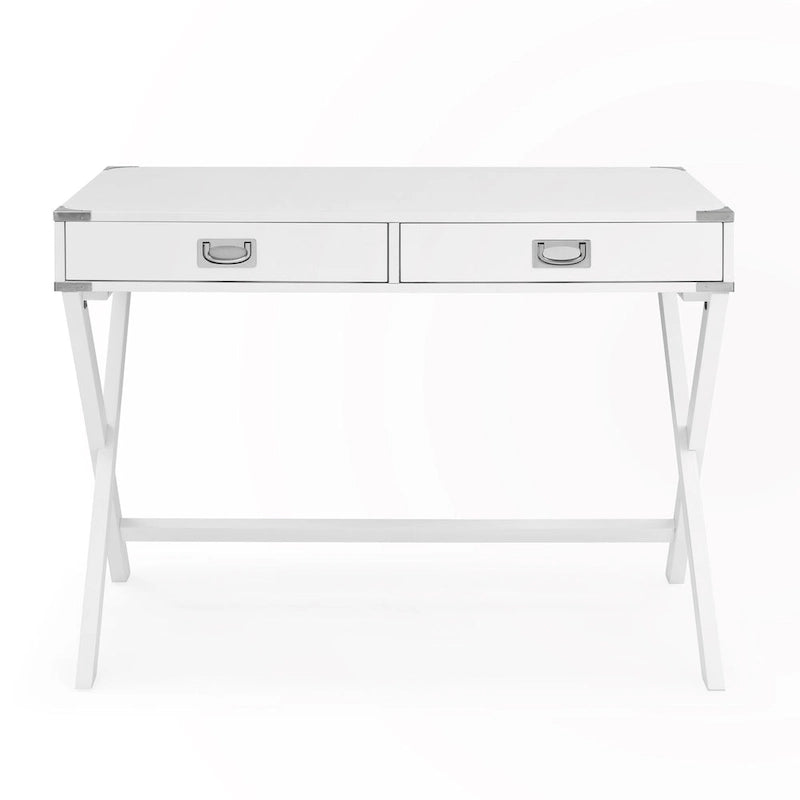 Bureau d'ordinateur en bois massif avec tiroirs