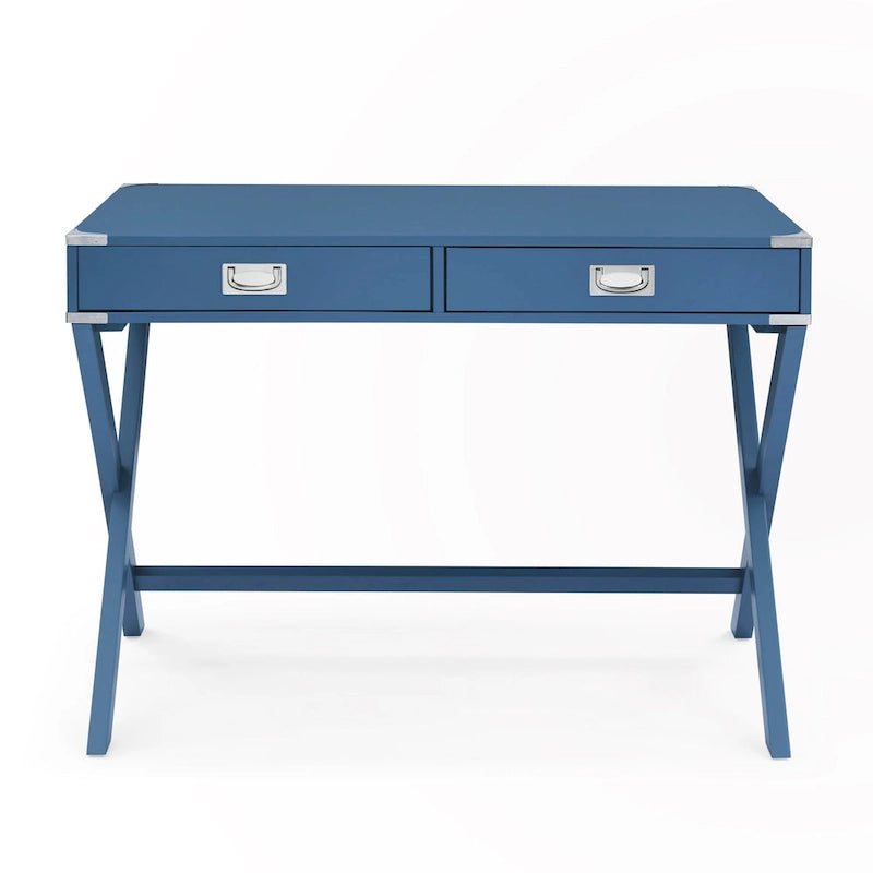 Bureau d'ordinateur en bois massif avec tiroirs