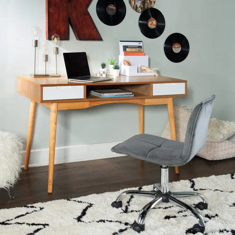 Bureau Linon Monroe en bois de frêne