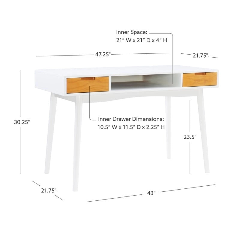 Bureau Linon Monroe en bois de frêne