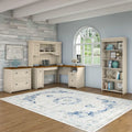 Bureau 60W Fairview avec huche, armoire et bibliothèque de Bush Furniture