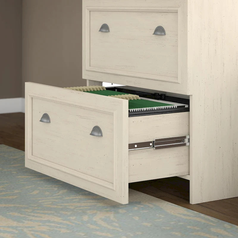 Bureau 60W Fairview avec huche, armoire et bibliothèque de Bush Furniture