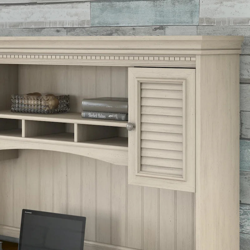 Bureau 60W Fairview avec huche, armoire et bibliothèque de Bush Furniture