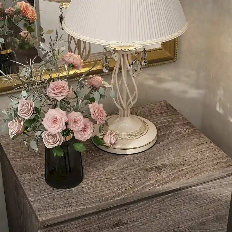 Table de chevet à 2 tiroirs Table d'appoint Console