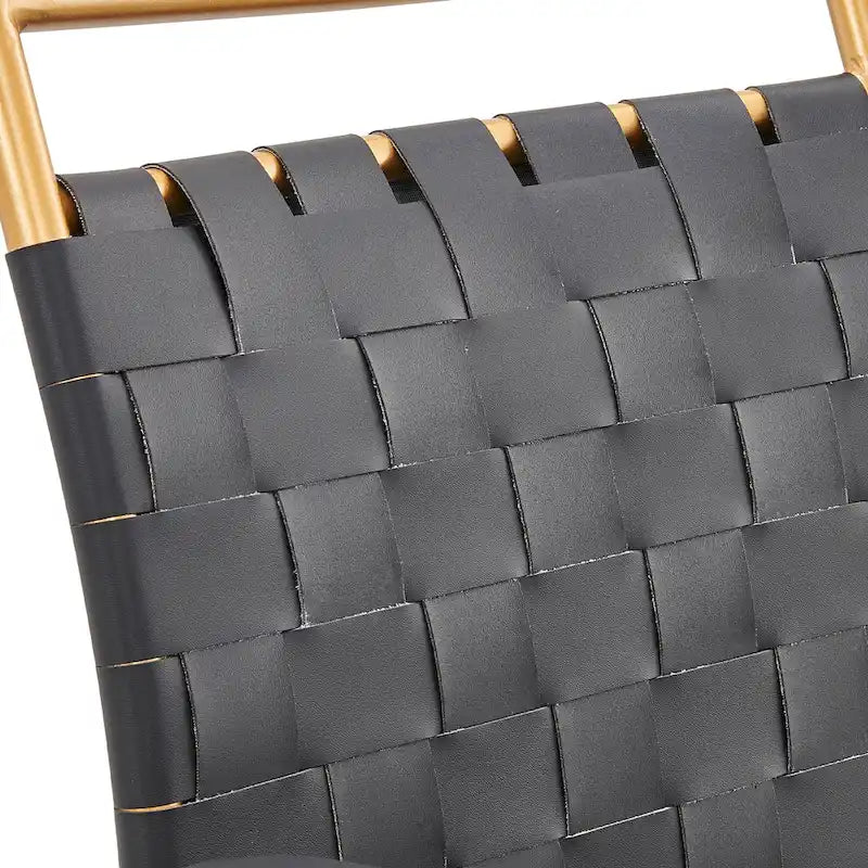 Chaise de bureau pivotante à dossier mi-haut en cuir doré LUXMOD pour ordinateur