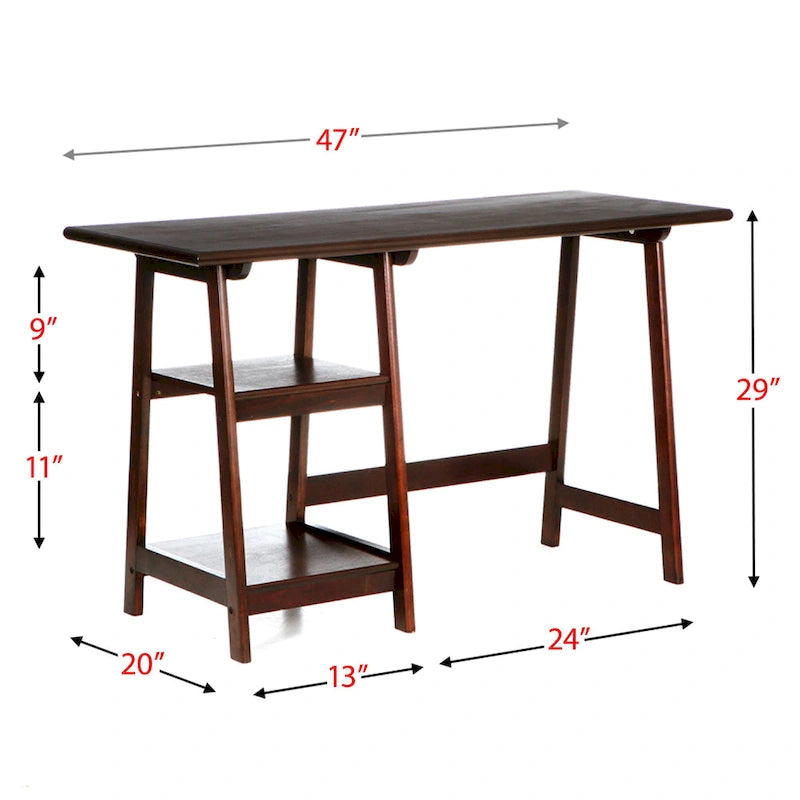 Bureau espresso Skali A-frame de SEI Furniture