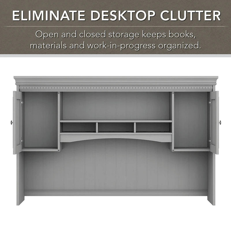 Crédence 60W Fairview pour bureau en L de Bush Furniture