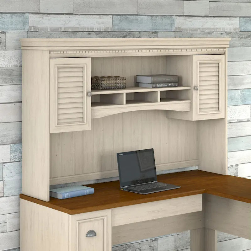 Crédence 60W Fairview pour bureau en L de Bush Furniture