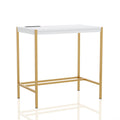 Bureau d'ordinateur moderne Belzie de 30 pouces en acier avec ports USB par Furniture of America