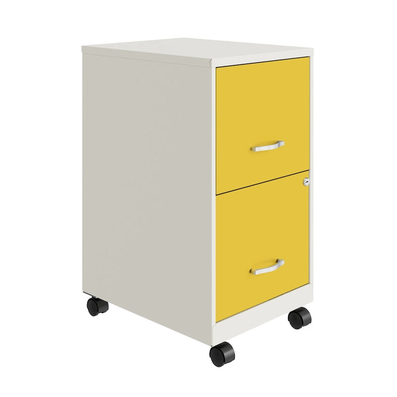 Classeur mobile 2 tiroirs Space Solutions blanc perle