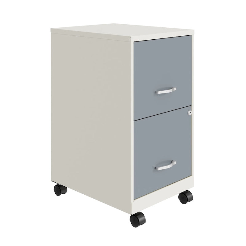 Classeur mobile 2 tiroirs Space Solutions blanc perle