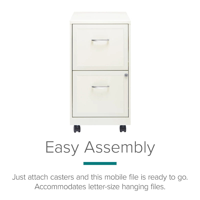 Classeur mobile 2 tiroirs Space Solutions blanc perle