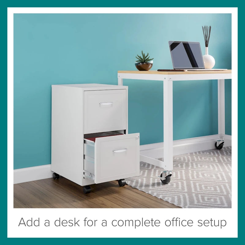 Classeur mobile 2 tiroirs Space Solutions blanc perle
