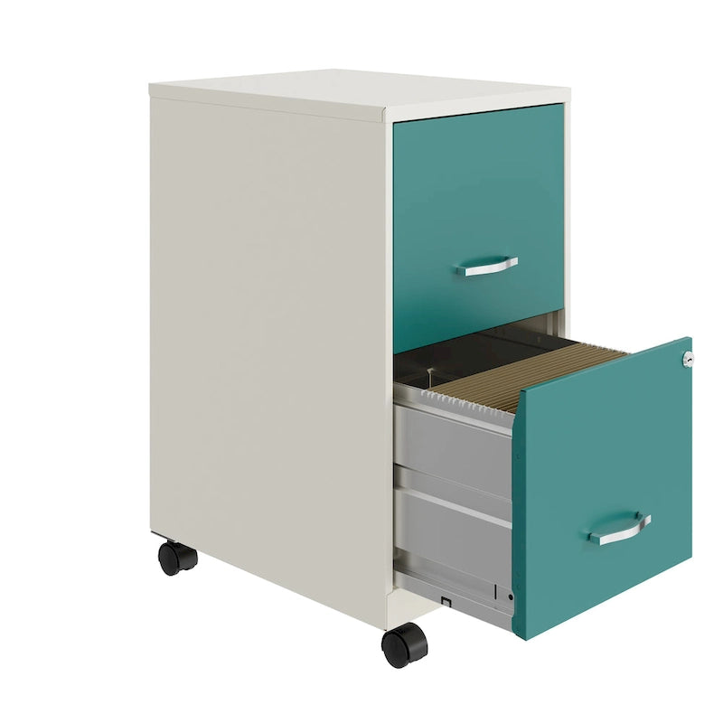Classeur mobile 2 tiroirs Space Solutions blanc perle