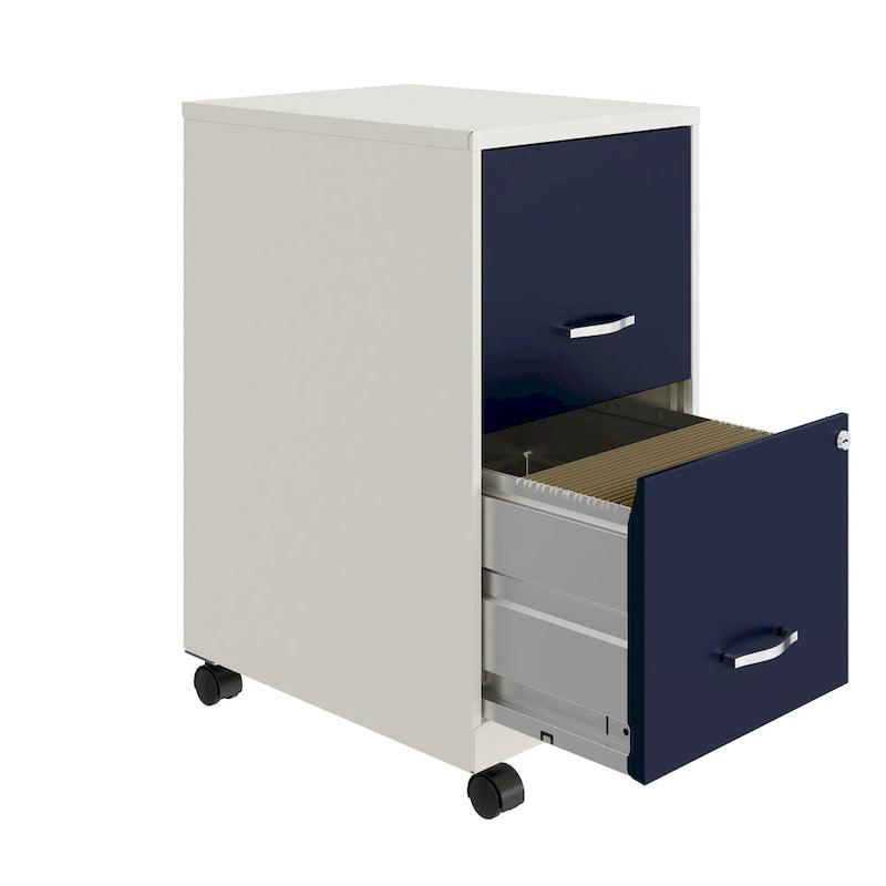 Classeur mobile 2 tiroirs Space Solutions blanc perle