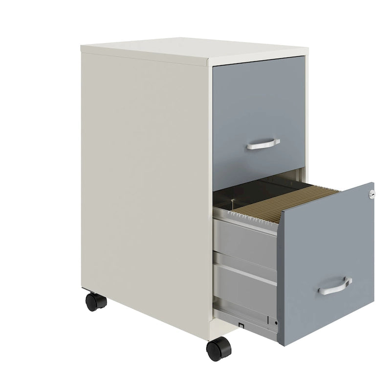 Classeur mobile 2 tiroirs Space Solutions blanc perle