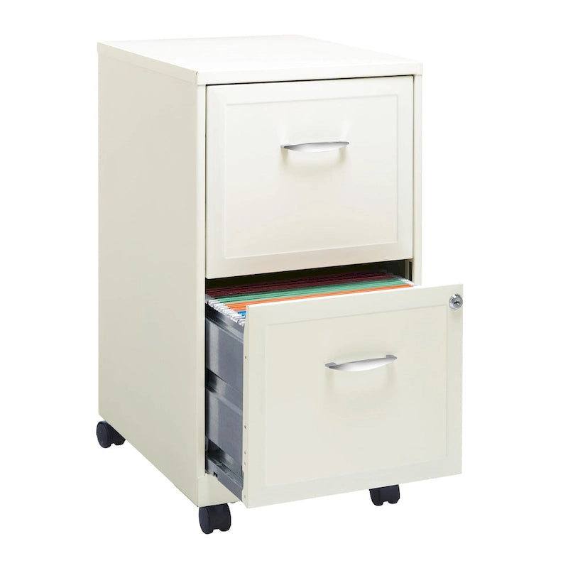 Classeur mobile 2 tiroirs Space Solutions blanc perle