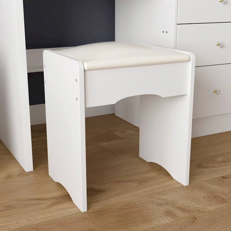 Coiffeuse avec 3 modèles de lumière et tabouret