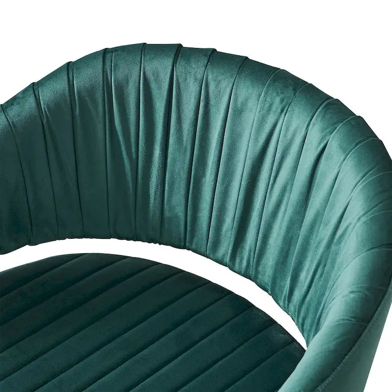 Chaise de bureau moderne dorée en velours pivotante et réglable en hauteur
