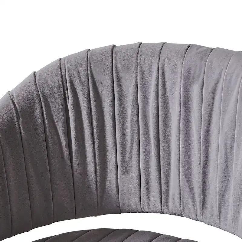 Chaise de bureau moderne dorée en velours pivotante et réglable en hauteur