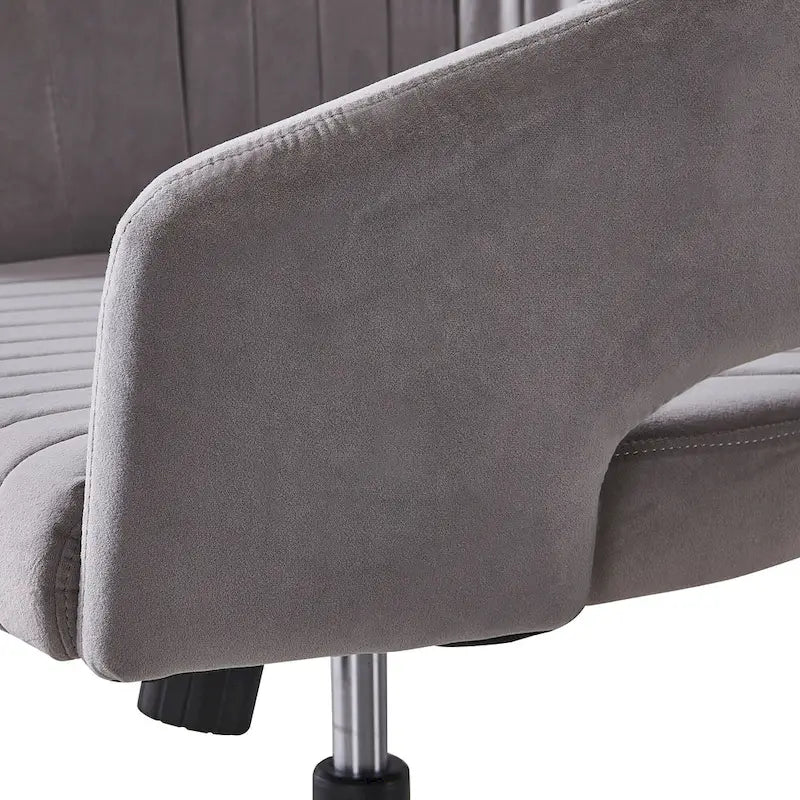 Chaise de bureau moderne dorée en velours pivotante et réglable en hauteur